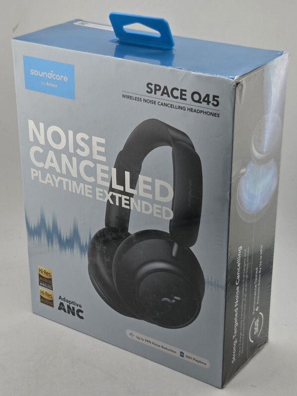 SOUNDCORE A3040 SPACE Q45 WIRELESS BLUETOOTH NOISE CANCELING HEADPHONES BLACK