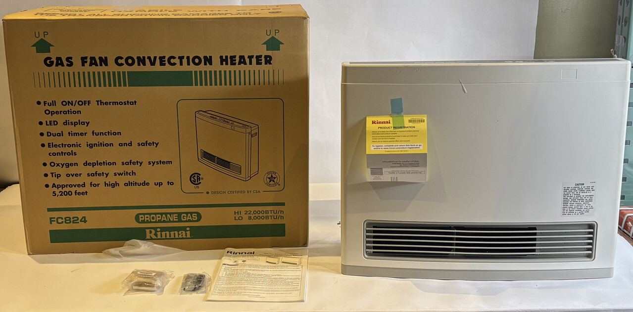 RINNAI FC824 FC824P PROPANE GAS FAN CONVECTION HEATER