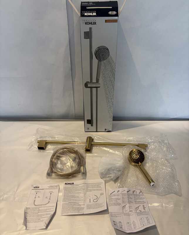 KOHLER AWAKEN MULTIFUNCTION HANDSHOWER KIT 1.57GPM BRUSHED BRASS G90 98361-G-2MB