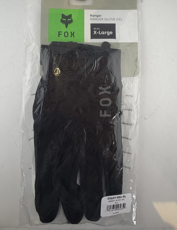 FOX RACING MEN'S RANGER GLOVE GEL SIZE XL COLOR BLACK 33607-001-XL