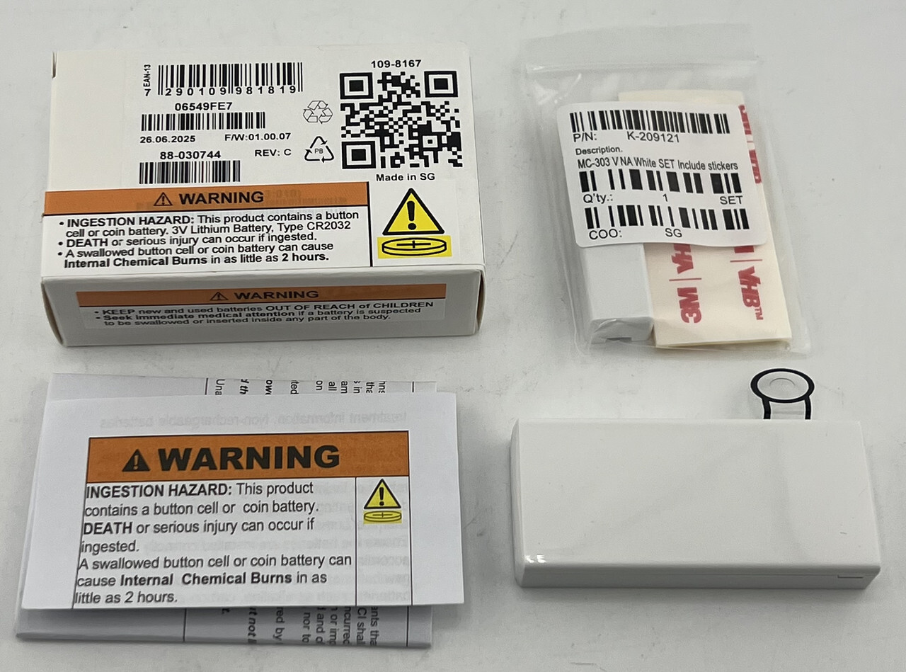 TYCO DSC PG9303 POWERG SLIMLINE WIRELESS MAGNETIC DOOR WINDOW SENSOR 88-030744