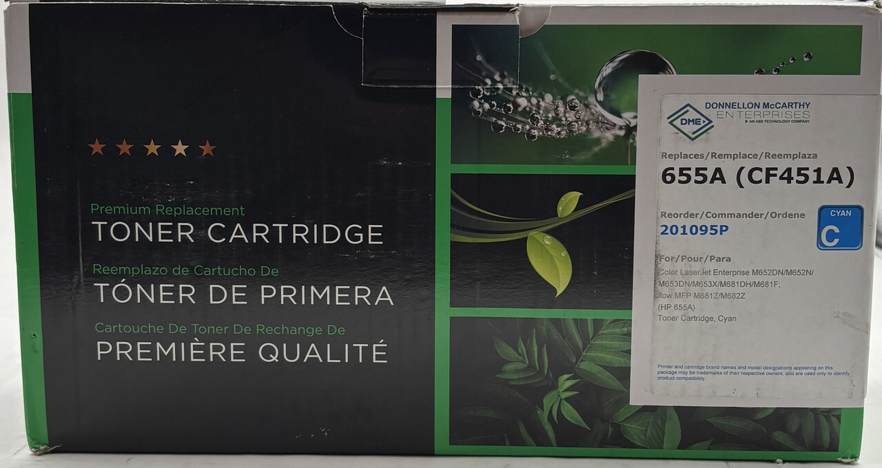 DME 655A 201095P REPLACEMENT TONER CARTRIDGE CYAN FOR CF451A