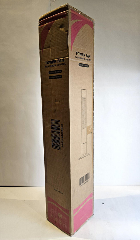 R.W. FLAME 5314H-PINK 43" TOWER FAN W/REMOTE CONTROL 3 SPEEDS