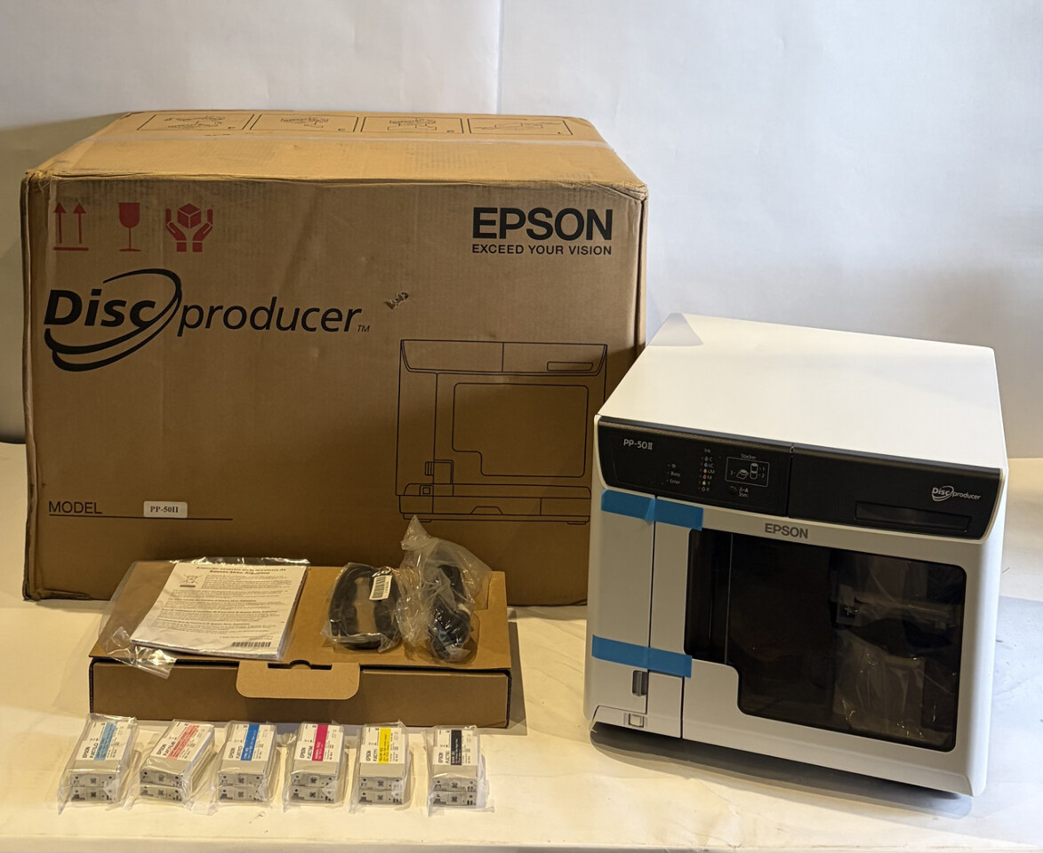EPSON DISCPRODUCER PP-50II CD/DVD/BLU-RAY DISC PUBLISHER AND PRINTER