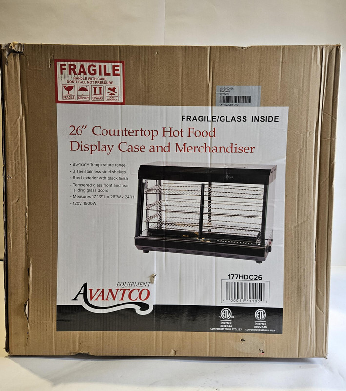 AVANTCO EQUIPMENT 177HDC26 26" COUNTERTOP HOT FOOD DISPLAY CASE AND MERCHANDISER