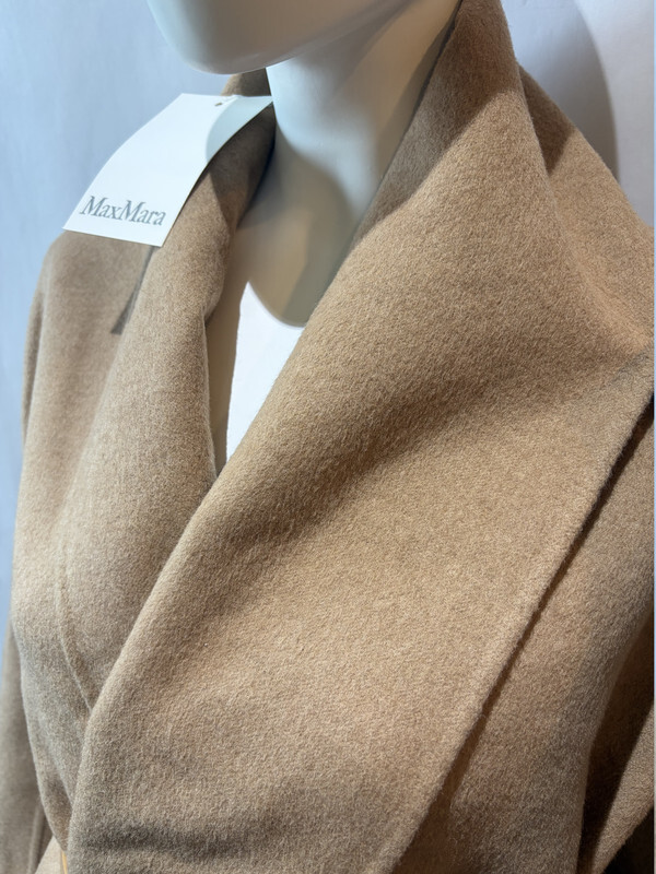 MAX MARA WOMEN'S CAMEL CARDIGAN COAT W BELT MXMABILITA SAMPLE SIZE 8 NWT