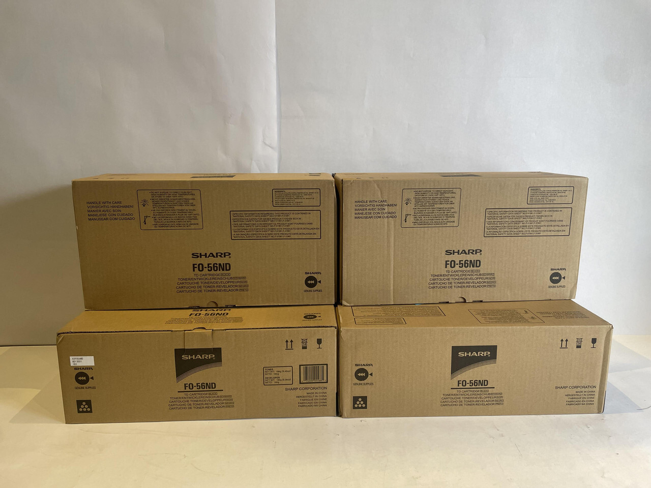 LOT OF 4 SHARP GENUINE F0-56ND BLACK STANDARD YIELD TONER TD CARTRIDGE