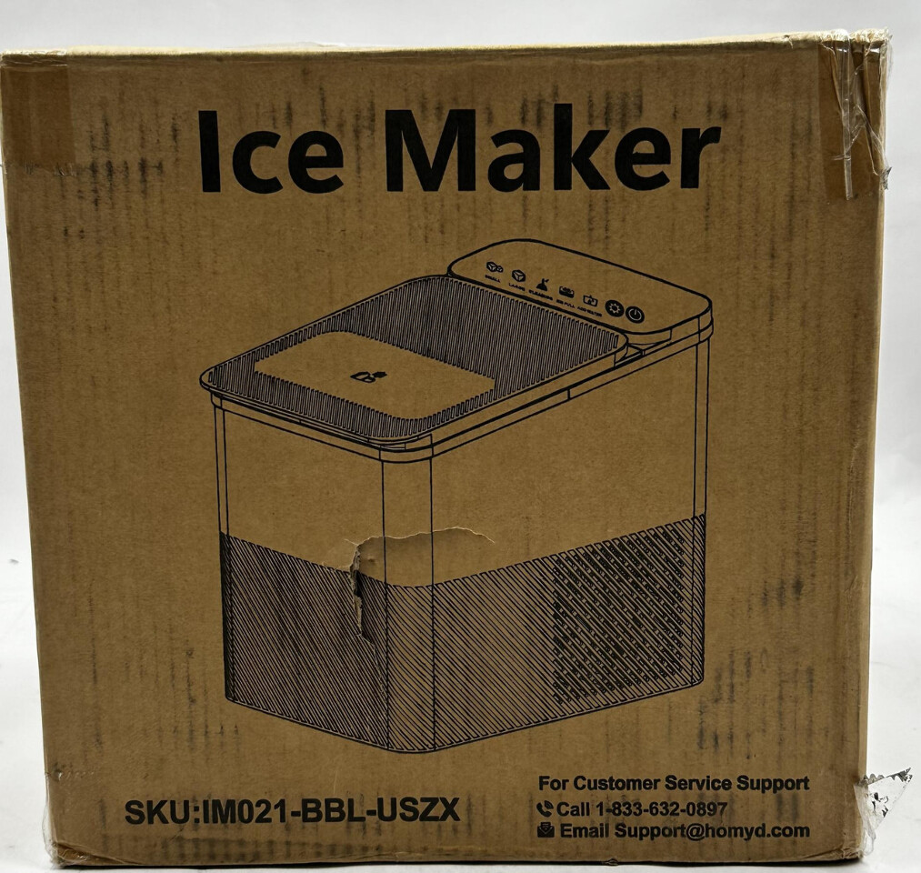 EUHOMY PORTABLE ICE MAKER WITH POWER CHORD AND ICE SCOOP IM021-BBL-USZX