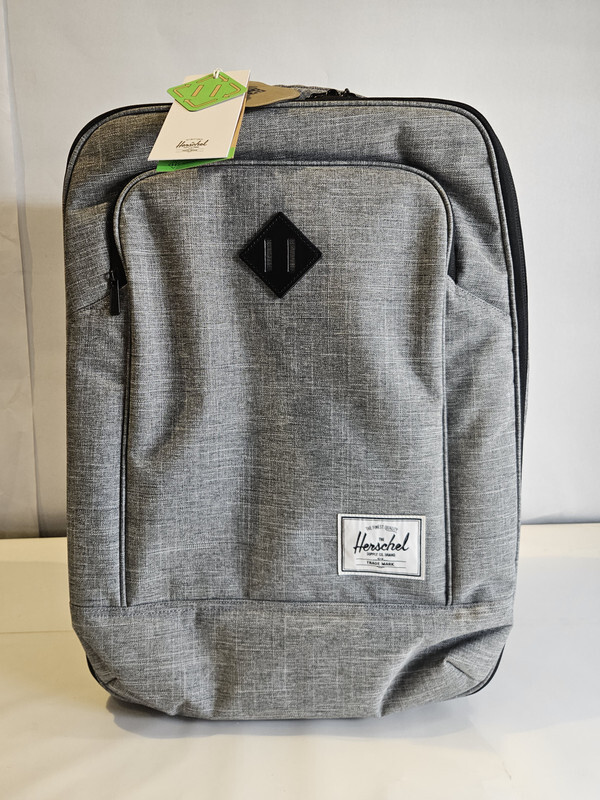 HERSCHEL 40082 HERITAGE SOFTSHELL LUGGAGE LARGE CARRY ON 37L RAVEN CROSSHATCH