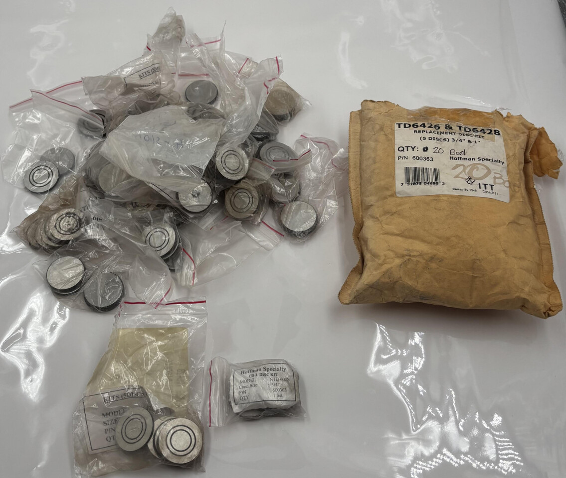 LOT OF 100 (20*5) HOFFMAN SPECIALITY 600363 TD6426 & TD6428 REPLACEMENT DISC KIT