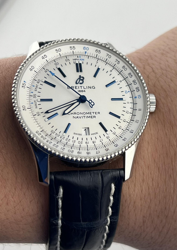 BREITLING CHRONOMETER NAVITIMER AUTOMATIC 41 A17326 TESTE 3 BAR ONE OF 500 WHITE DIAL