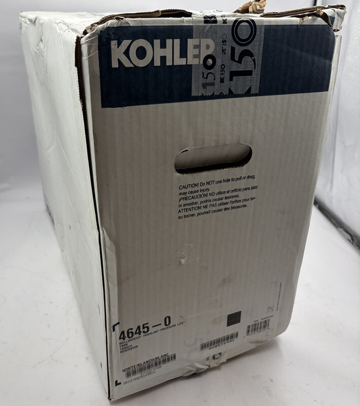 KOHLER GENUINE WELLWORTH HIGHLINE PRESSURE LITE TOILET TANK 4645-0 WHITE 1.6GPF