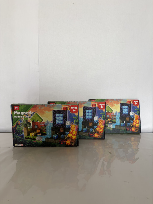 LOT OF 3 MAGNETIC BUILDING CUBES 2024-1 150 PIECES AGES 3+ NEW