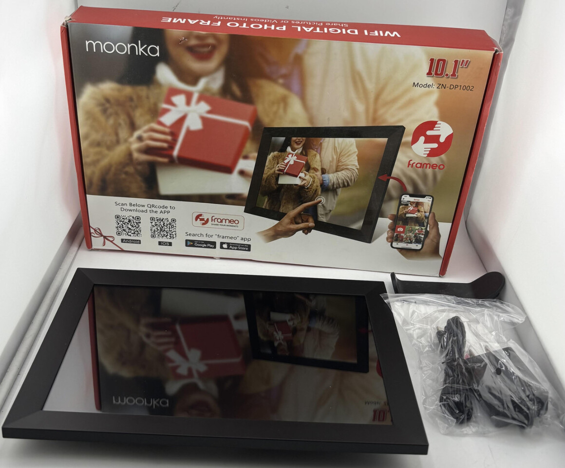 FRAMEO MOONKA 10.1" ZN-DP1002 WIFI DIGITAL PHOTO FRAME 100V-240V BLACK