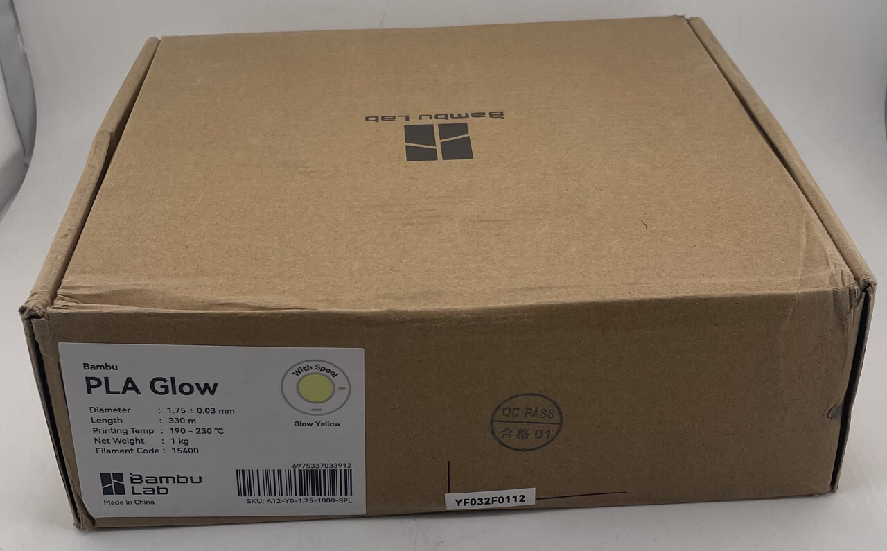 BAMBU LAB TPU 95A HF 3D PRINTER FILAMENT PLA GLOW YELLOW 1KG