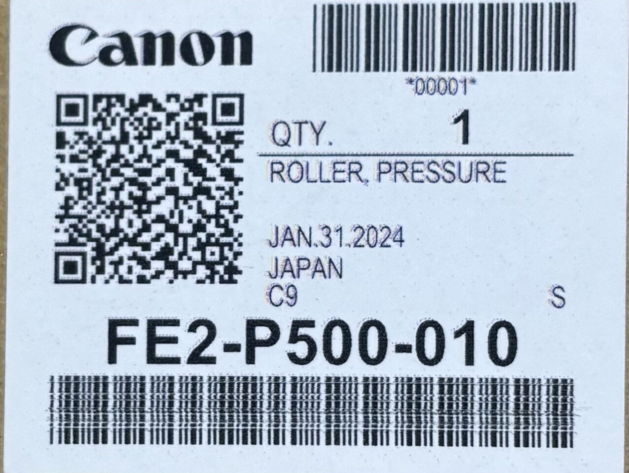 CANON FE2-P500-010 ROLLER PRESSURE PRINTING ITEM PURPLE4725 PART