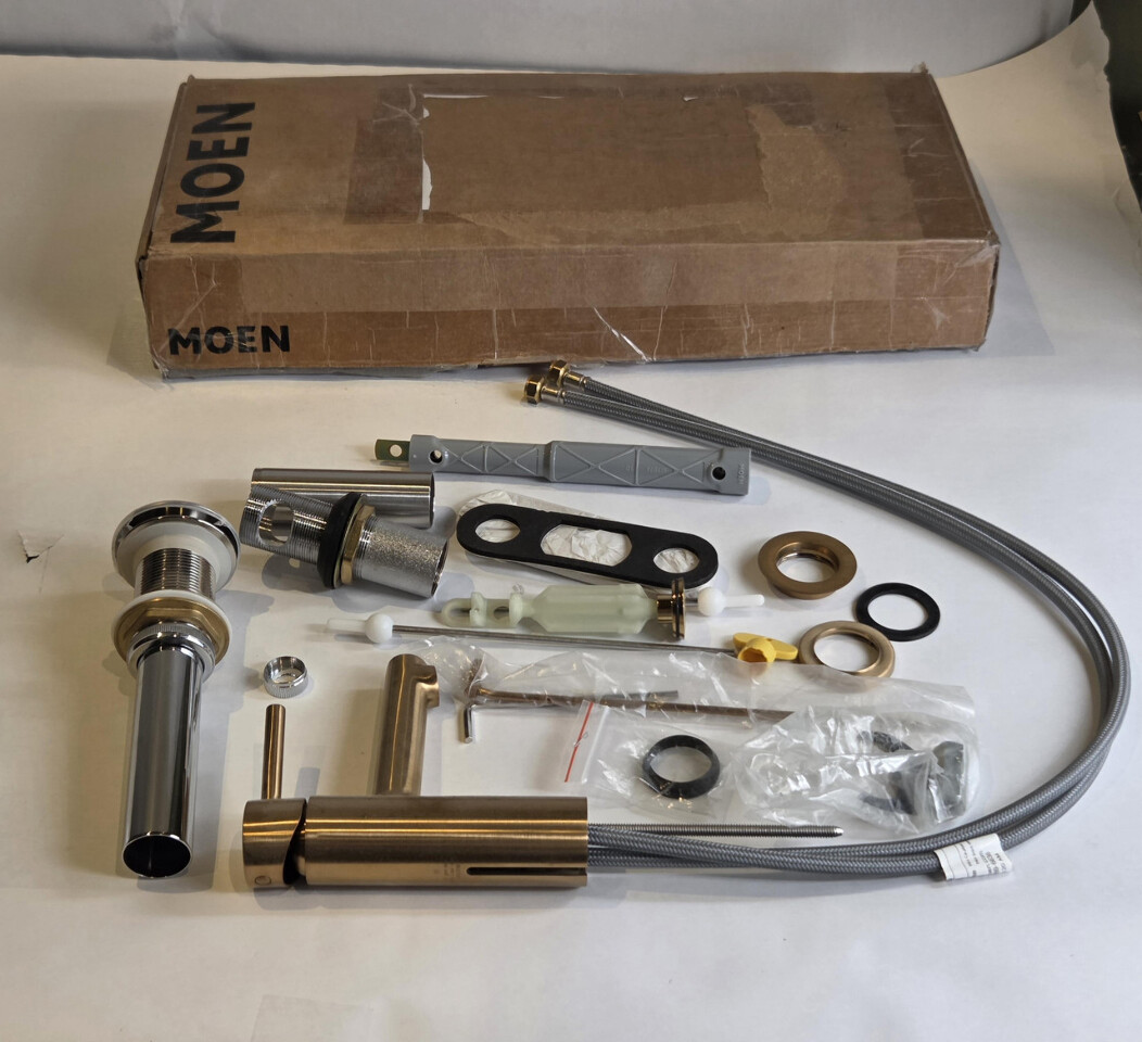 MOEN ALIGN BRUSHED GOLD SINGLE HANDLED STANDARD LAVATORY FAUCET 6190BG