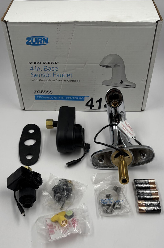 ZURN SERIO SERIES ZG6955 DECK-MOUNT 4 INCH CENTER POST BASE SENSOR FAUCET