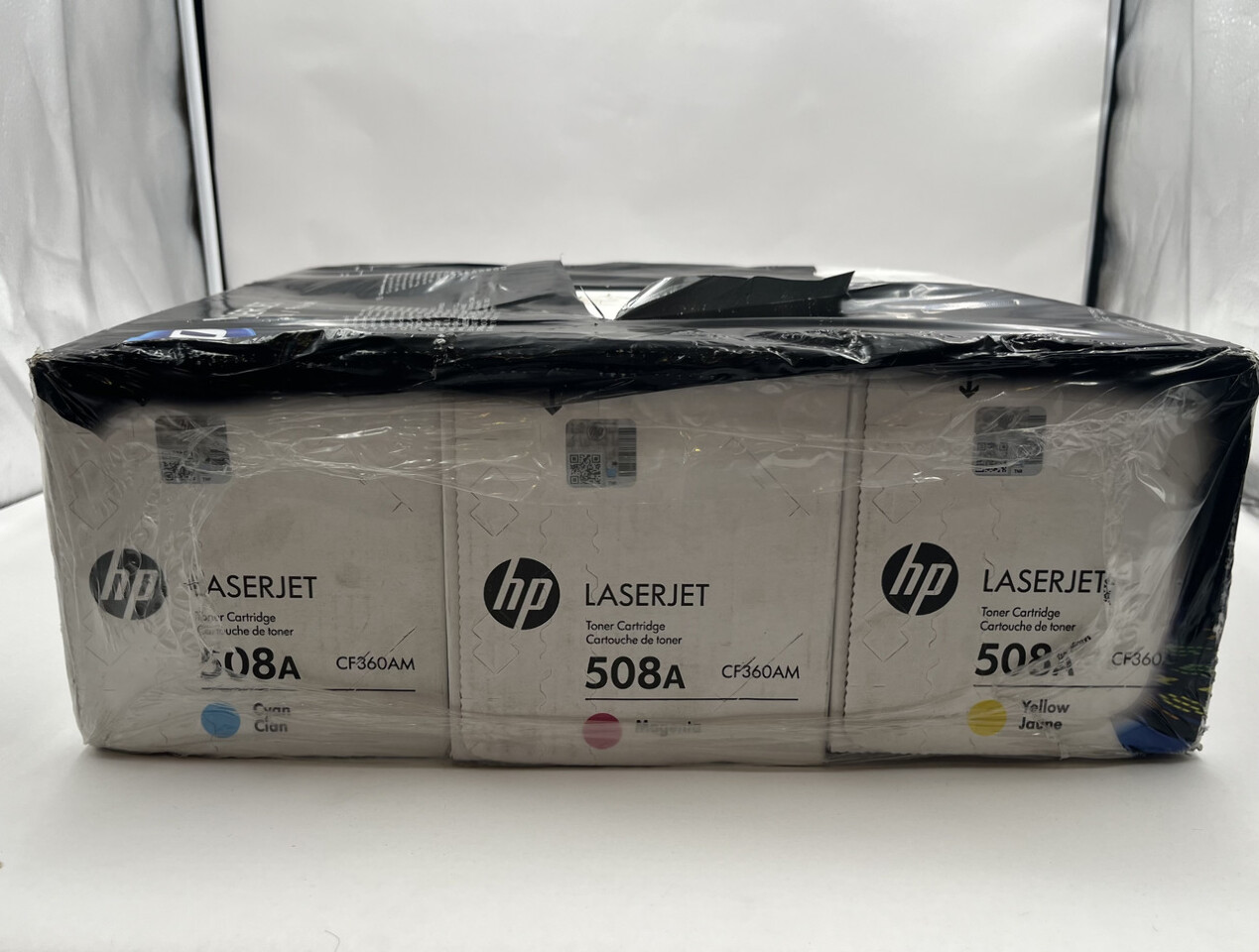 HP LASERJET 508A 3 PACK TONER CF360AM CYAN CF361A YELLOW CF362A MAGENTA CF363A
