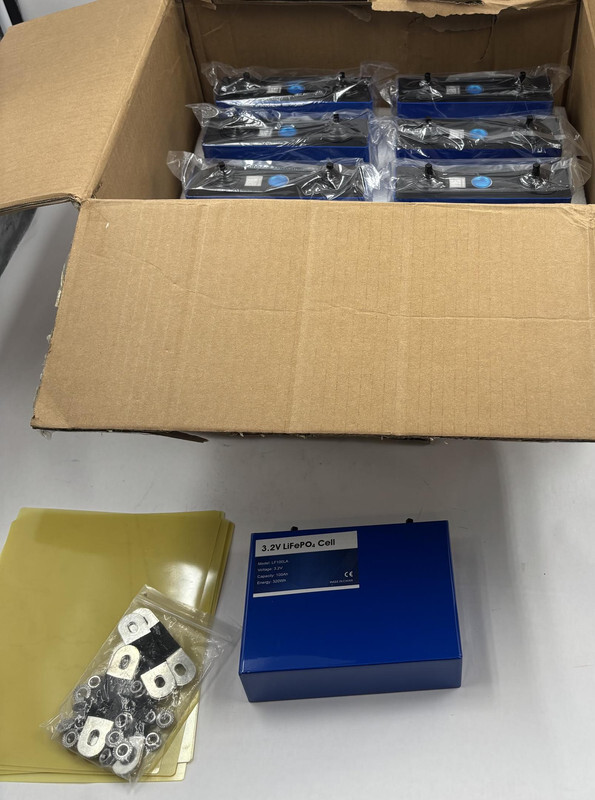 LOT OF 8 LIFEPO4 LF100LA 3.2V 100AH 320WH CELL BATTERY REPLACEMENT