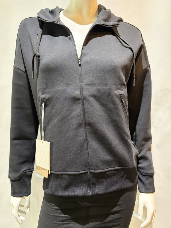 ON CLOUD RUNNING WOMEN'S ZIPPED HOODIE SIZE SMALL S COLOR BLACK 1WE11800553 NEW
