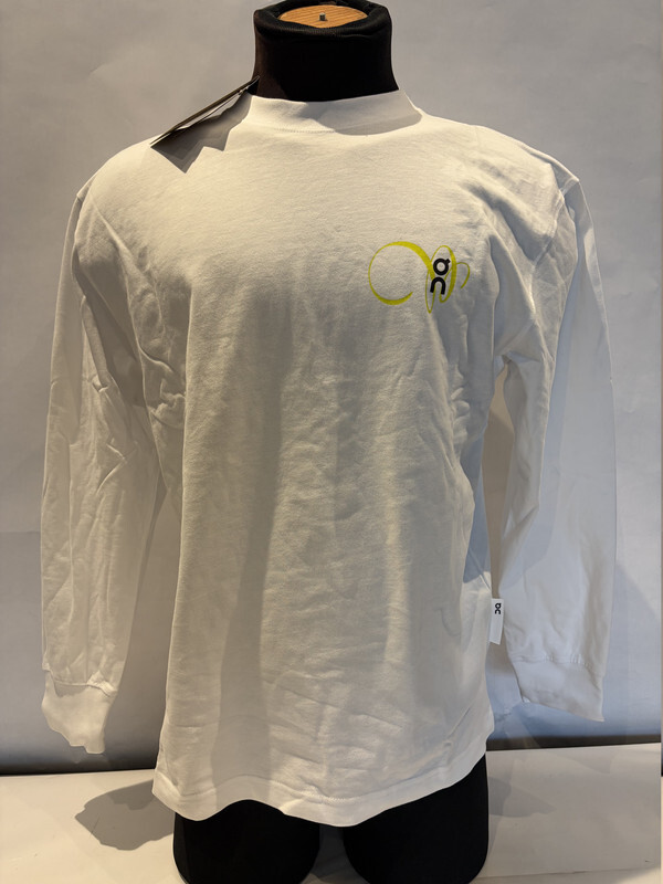ON RUNNING MEN'S CLUB LONG T- GRAPHIC SZ SMALL S COLOR WHITE/MULTI 1MF11850069