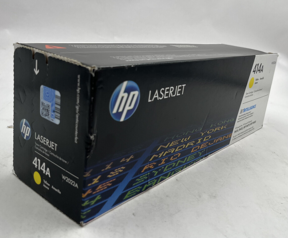 HP GENUINE LASERJET 414A YELLOW OEM TONER CARTRIDGE W2022A