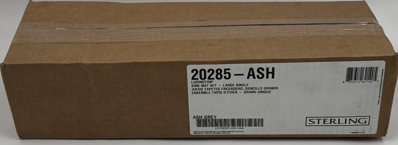 STERLING LUDINGTON 20285-ASH SINK MAT SET LARGE SINGLE ASH GREY