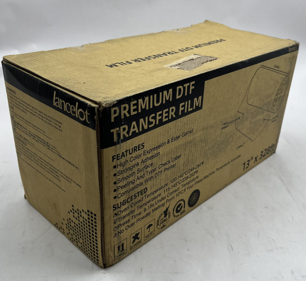 LANCELOTPREMIUM DTF TRANSFER FILM 13"X328FT W/ HIGH COLOR EXPRESSION