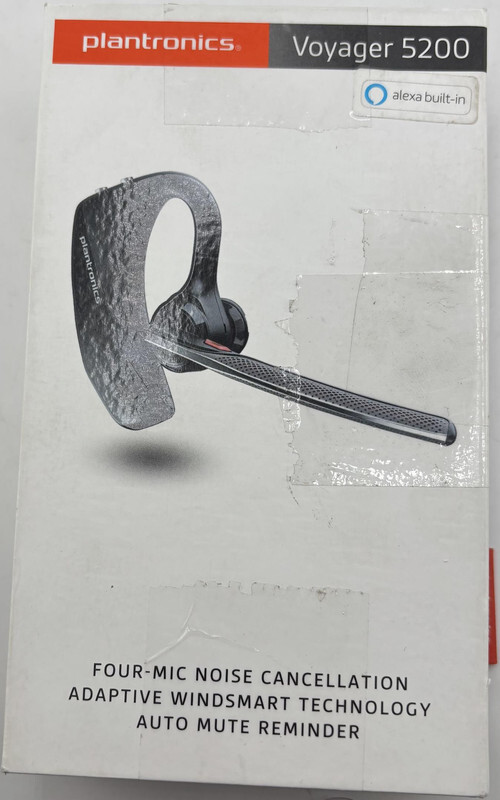 PLANTRONICS VOYAGER 5200 203500-190 FOURMIC NOISE CANCELLATION BLUETOOTH HEADSET