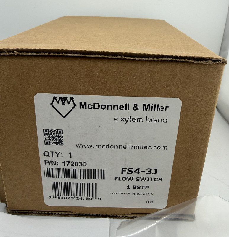 MCDONNELL & MILLER FS4-3J GEN PURPOSE LIQUID FLOW SWITCH 1 BSTP 172830