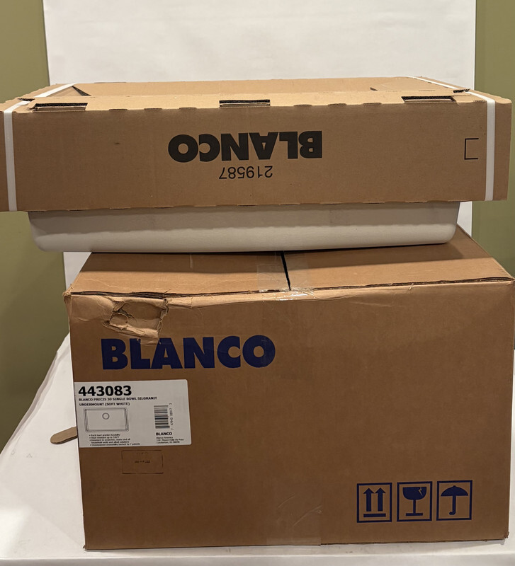 BLANCO 443083 PRECIS 30 SINGLE BOWL SILGRANIT UNDERMOUNT SINK SOFT WHITE