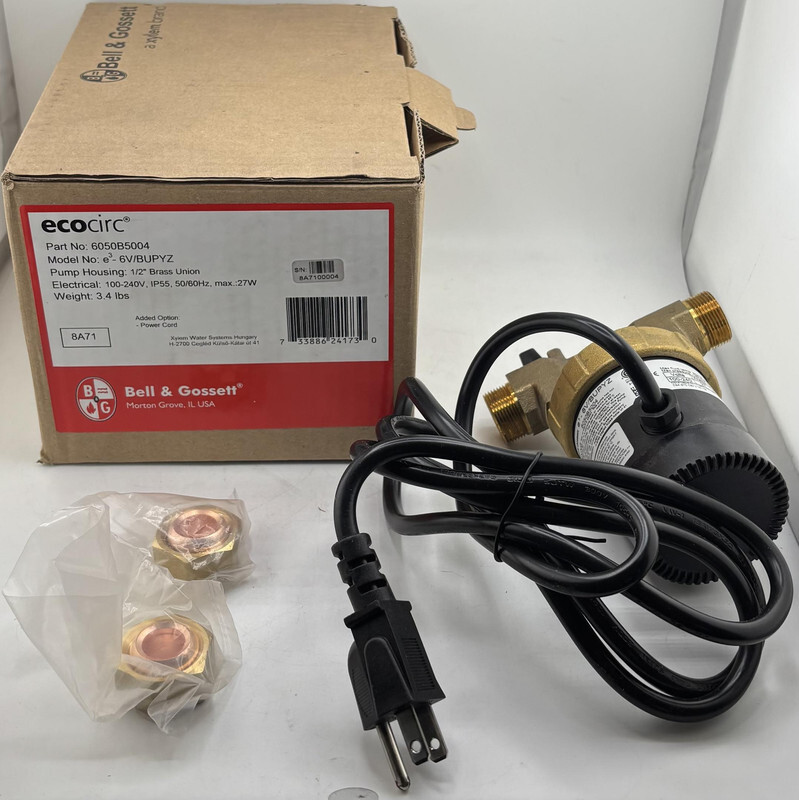 BELL & GOSSETT E3 E^3-6V/BUPYZ 6050B5004 8A71 HOT WATER RECIRCULATION SYSTEM