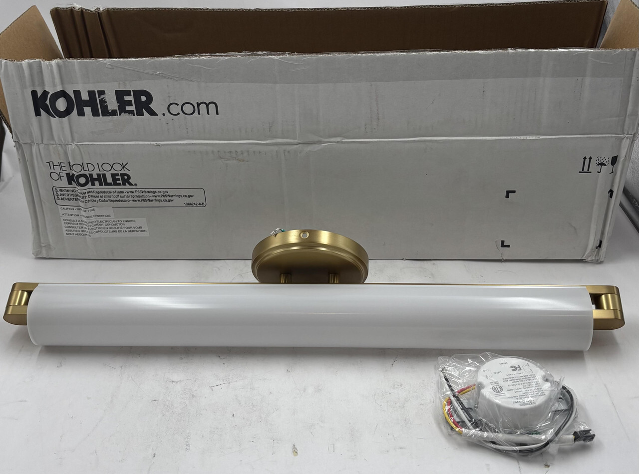 KOHLER 32631-SCLED-2GL 24" LED BATH BAR BRUSHED MODERN BRASS