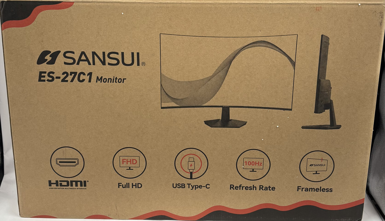 SANSUI ES-27C1 27" FULL HD FRAMELESS COMPUTER MONITOR HDMI 100HZ
