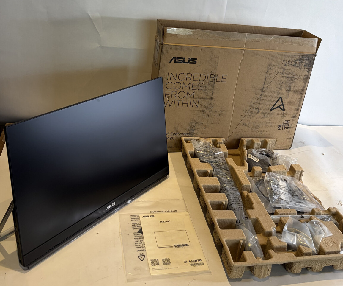 ASUS MB249C ZENSCREEN 23.8" MONITOR FHD1920X1080 PORTABLE USB-C 90LM0865