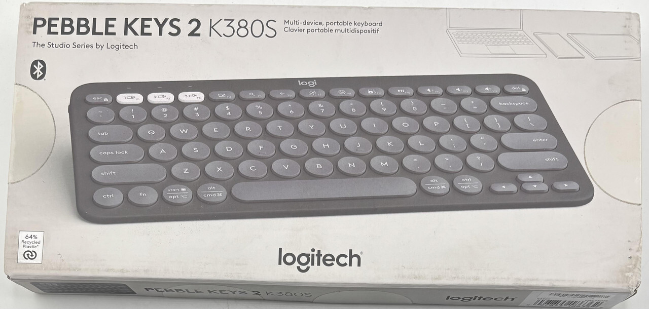 LOGITECH PEBBLE KEYS 2 K380S MULTI-DEVICE PORTABLE KEYBOARD BLUETOOTH