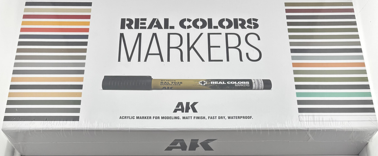 AK RCM150 REAL COLORS MARKERS WATER PROOF MATT FINISH ACRYLIC MODELING MARKERS