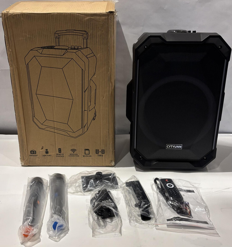 CYTYUNN SD618 PORTABLE KARAOKE MACHINE WITH TWO MICROPHONES BLUETOOTH