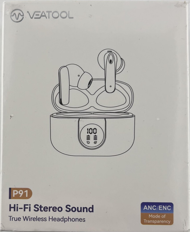 VEATOOL P91 HI-FI STEREO SOUND TRUE WIRELESS HEADPHONES ANC/ENC