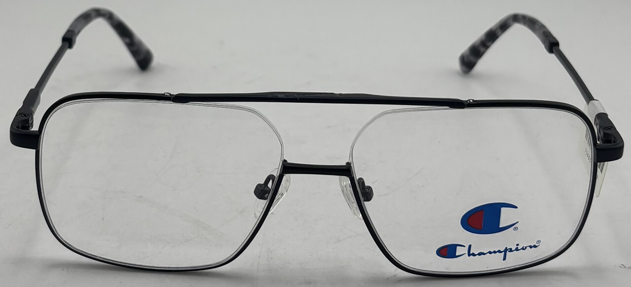 CHAMPION SAM C03 57-15-145 BLACK/BLUE EYEGLASS FRAMES