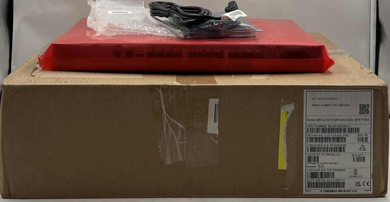 BROCADE G710 FIBRE CHANNEL SWITCH NA-G710-8-64G-0 8PT 64G SWL SFP PTSX X-G710