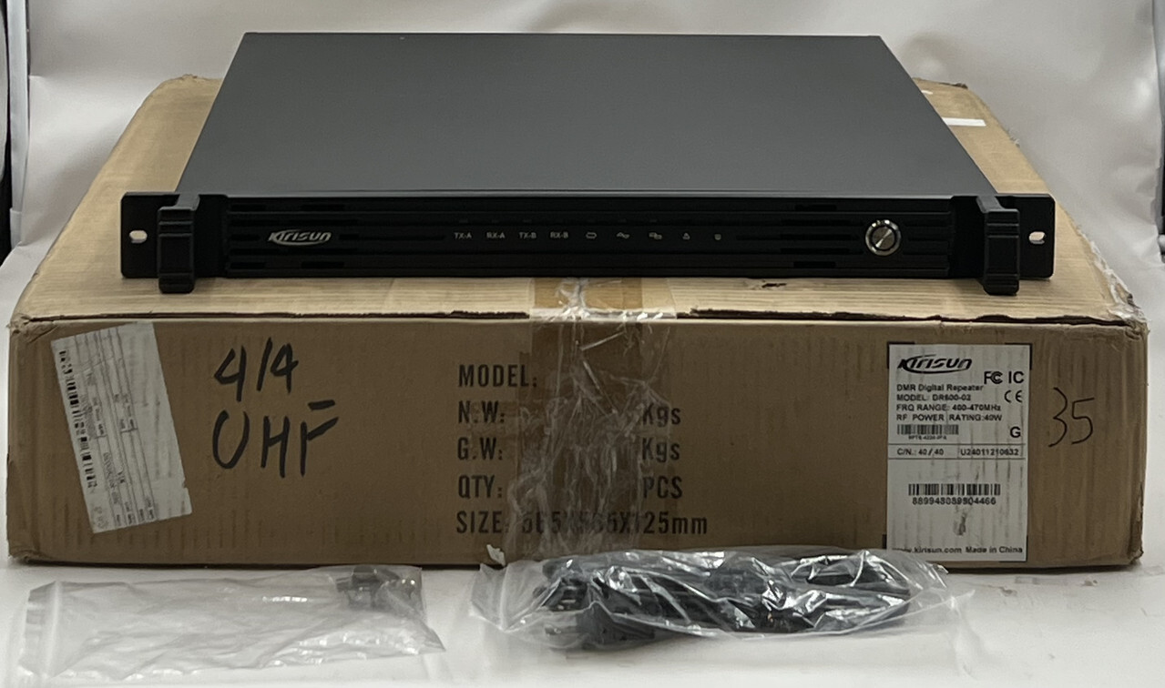KIRISUN DR600-02 DMR DIGITAL REPEATER UHF 400-470MHZ 40W 1U RACKMOUNT