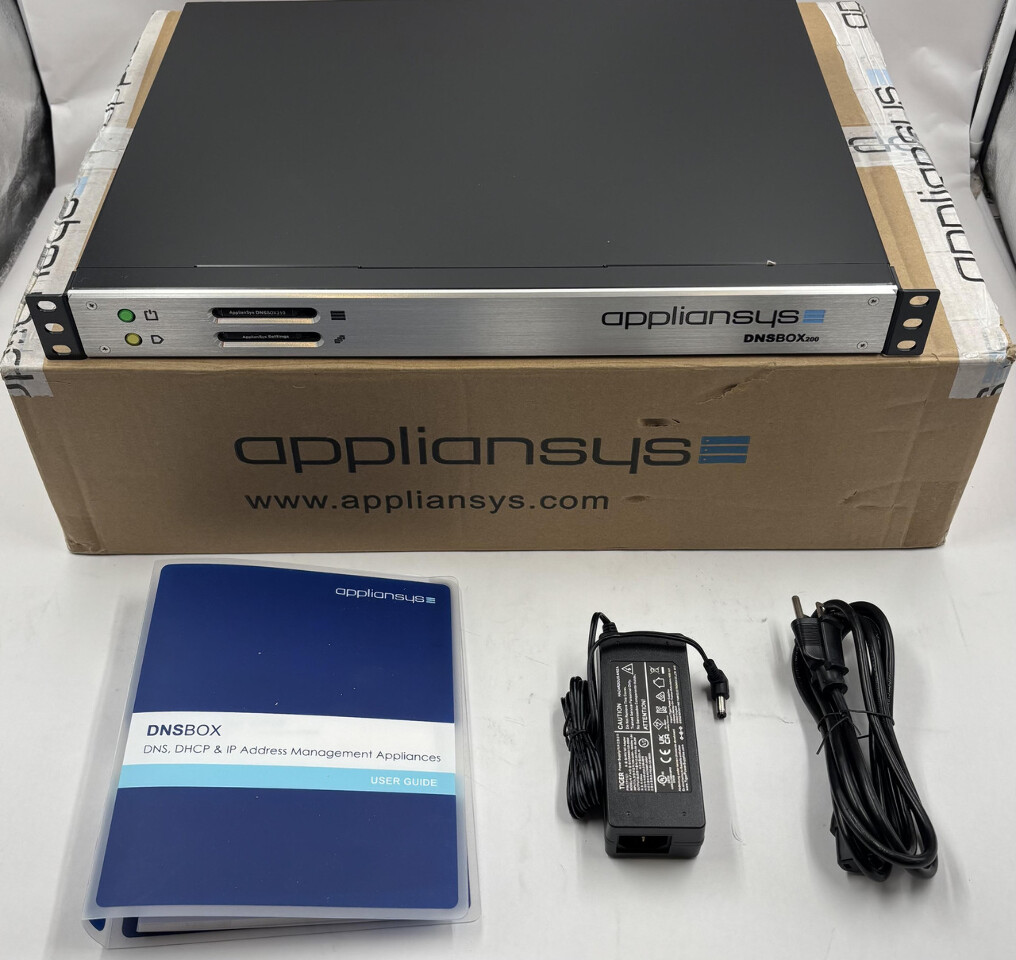 APPLIANSYS DNSBOX 200 DNS CACHING DHCP COMPUTER SERVER APPLIANCE