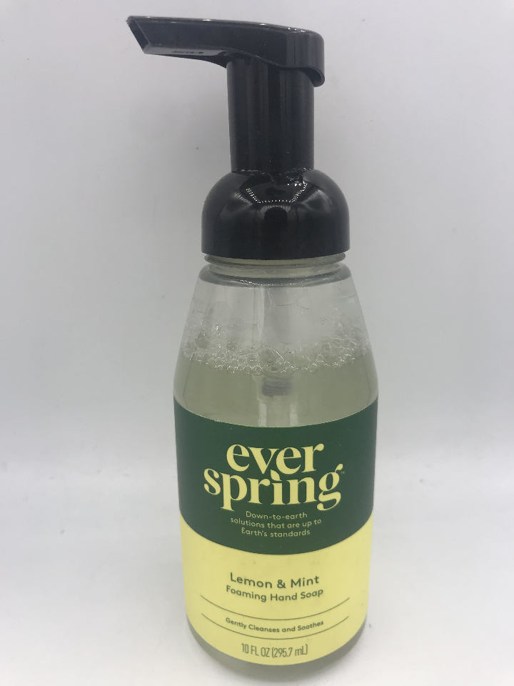 EVER SPRING LEMON & MINT FOAMING HAND SOAP 10 FL. OZ. 295.7 ML. MDG