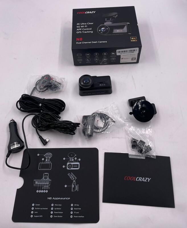 COOLCRAZY N8 3 IPS SCREEN 4K UHD DASH CAMERA