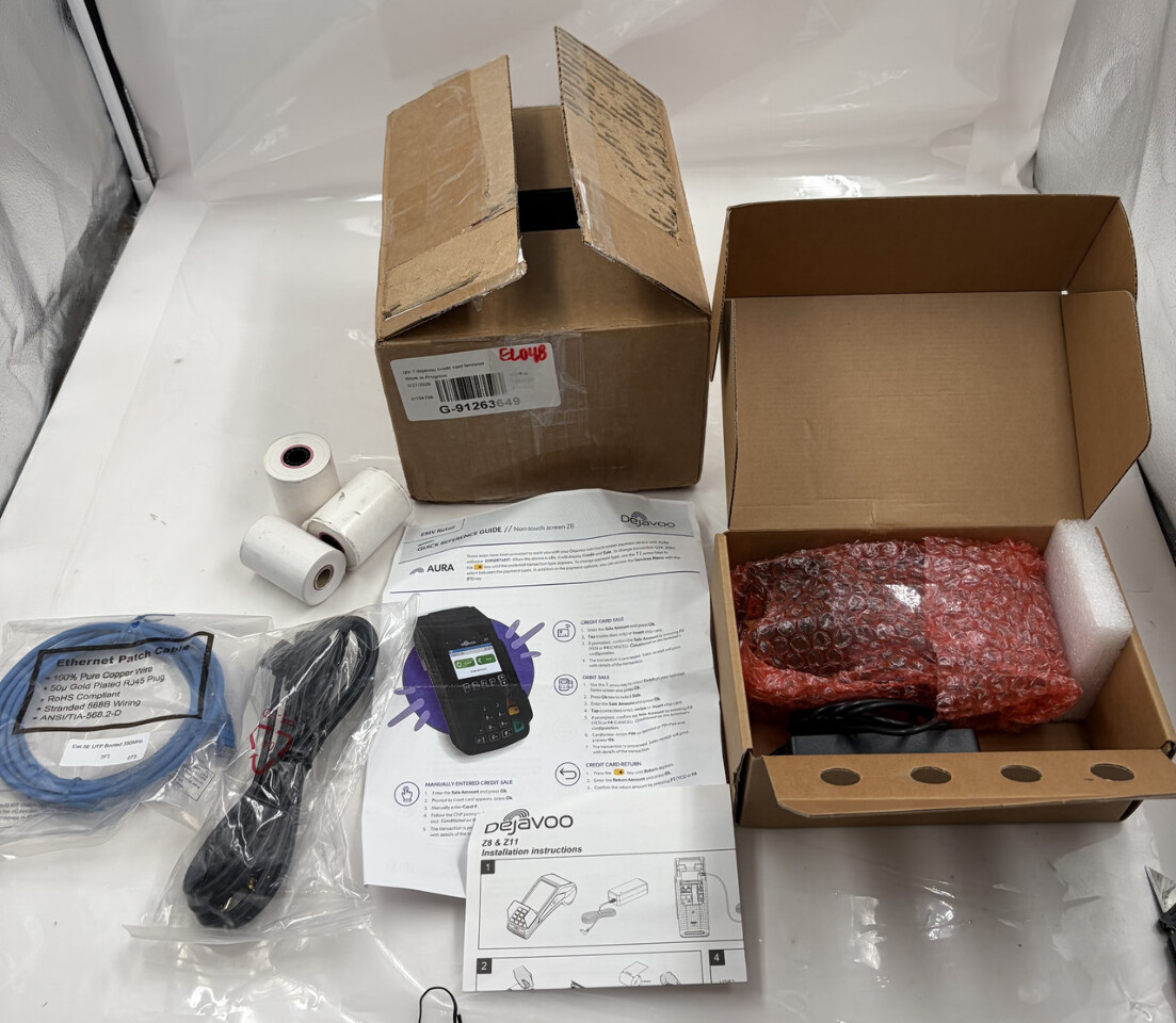 DEJAVOO Z8 WIFI VEGA3000 CREDIT CARD MOBILE PAYMENT TERMINAL V3CT3