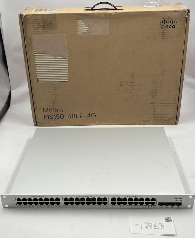 CISCO MS150-48FP-4G 74-133858-01 MERAKI 48 PORT MANAGED RACK-MOUNTABLE SWITCH