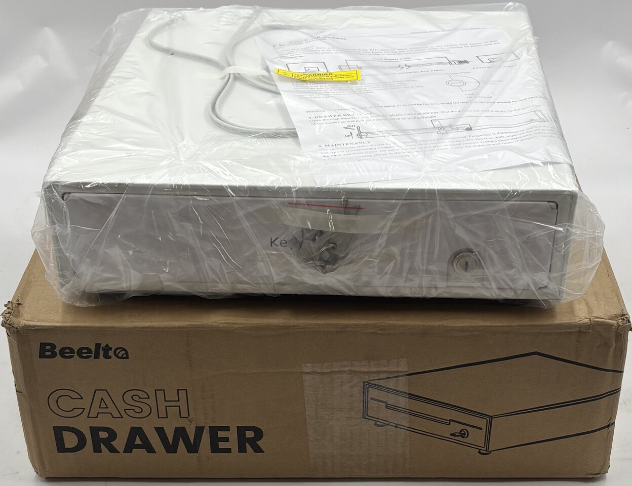 BEELTA BK1313S EK-330 4 BILL 13 INCH WHITE CASH DRAWER