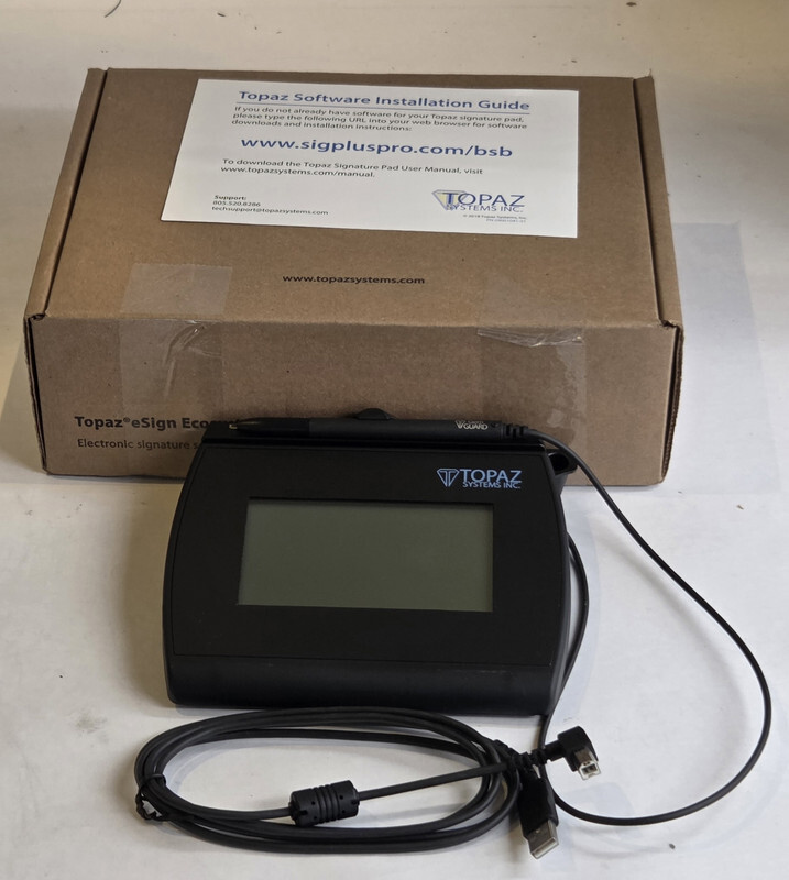 TOPAZ SYSTEMS T-LBK755SE-BBSB-R HIGHER SPEED MODEL GEM LCD SIGNATURE CAPTURE PAD